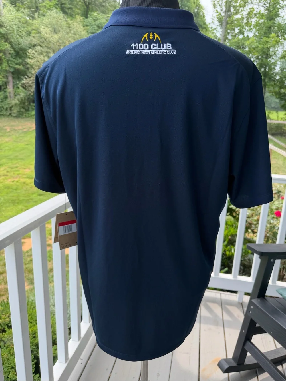 NWT Nike West Virginia Mountaineers Coaches Victory Dri-FIT 1100 Club Polo L WVU